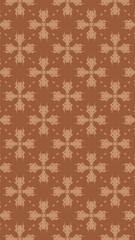 Ornate geometric pattern and two-tone abstract background