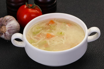 Chicken soup with noodles