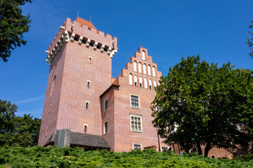 The brick building of the Royal Castle in Poznan