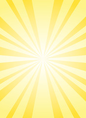 Sunlight abstract background. Bright yellow color burst background. Vector illustration.