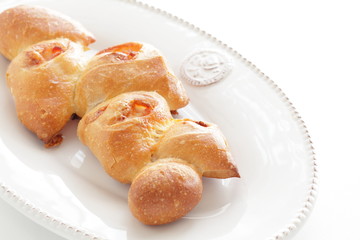 Homemade cheese and bacon French bread