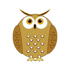 かわいいフクロウのイラスト