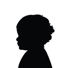 a baby head silhouette vector