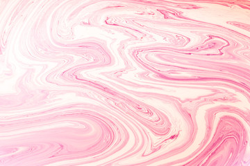 Pink Acrylic Pour Color Liquid marble abstract surfaces Design.