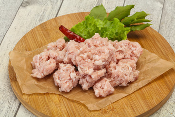 Homemade pork minced meat for cooking