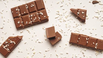 Gluten Free Dessert Concept, Chocolate Bar and Slices, Coconut Slices