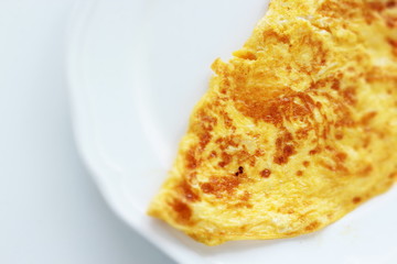 Chinese food, scallop omelette on dish