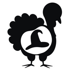 Turkey bird, flat, vector illustration