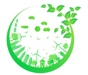 City in the park concept is Green City paper art design.paper art of landscape with building and trees. concept of eco. earth day and world environment day.