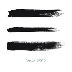black brush stroke stripes. vector illustration