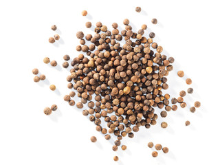 Allspice (Jamaica pepper) on white background