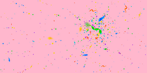 Streamers and confetti. Colorful tinsel and foil r