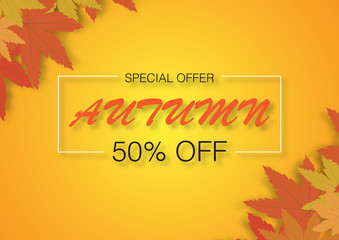 Special offer fall autumn concept vector