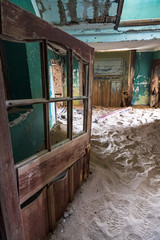 abandoned old house in Namibia Desert 