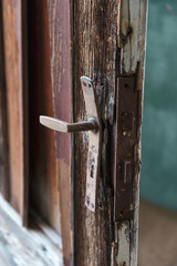 old wooden door with lock