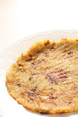 Swiss food, shaved potato pancake Jeon