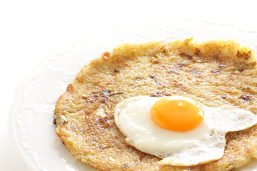 Swiss food, shaved potato pancake Jeon