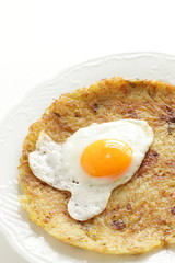 Swiss food, shaved potato pancake Jeon