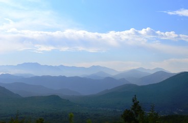 landscape of mountains in the distance