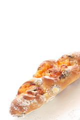 raisin dried fruit French bread on dish for breakfast 