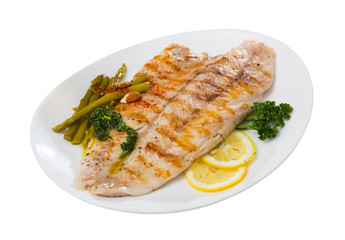 Baked ocean perch fillet