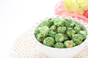 Japanese Macha green tea sugar coating Popcorn