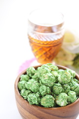 Japanese Macha green tea sugar coating Popcorn