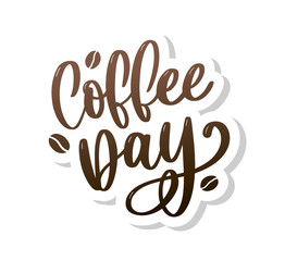 1 October International coffee day Logo. World Coffee day Logo Icon vector illustration on white background.