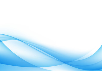  Abstract blue and white wave background, gentle design