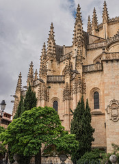 Fototapeta na wymiar Cathedral of Segovia, built at the end of the XVIth century, Segovia, Spain