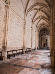 Interior of Cathedral of Our Lady of Assumption, Cloister Located on the south side of the cathedral, is the work of Juan Guas, take in Segovia, Spain