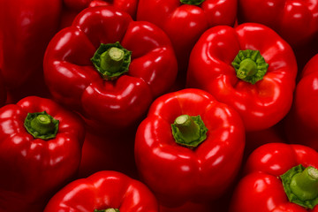 Fresh red bell pepper background.