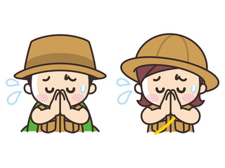 手を合わせてごめんなさい　こども探検隊