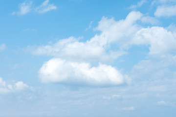 Beautiful clouds on the blue sky. Close-up.