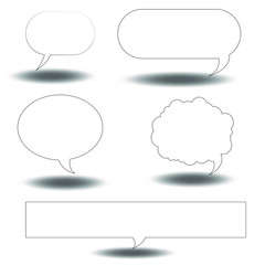 speech bubbles set