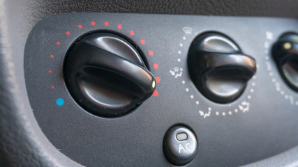 climate controls in the car