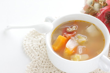 Italian food, minestrone soup