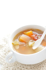 homemade Italian minestrone soup