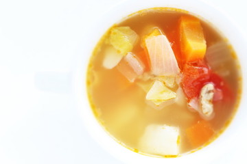 homemade Italian minestrone soup