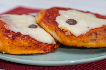 Sicilian Pizzetta. A typical street food from Sicily.