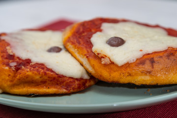 Sicilian Pizzetta. A typical street food from Sicily.