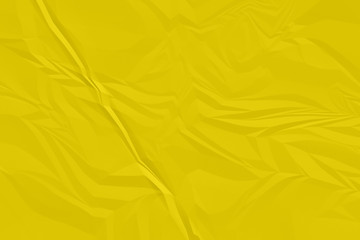 crumpled yellow paper background close up