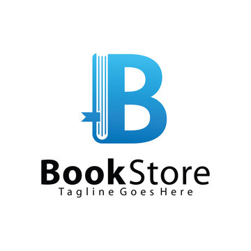 Letter B, Book Store logo design template