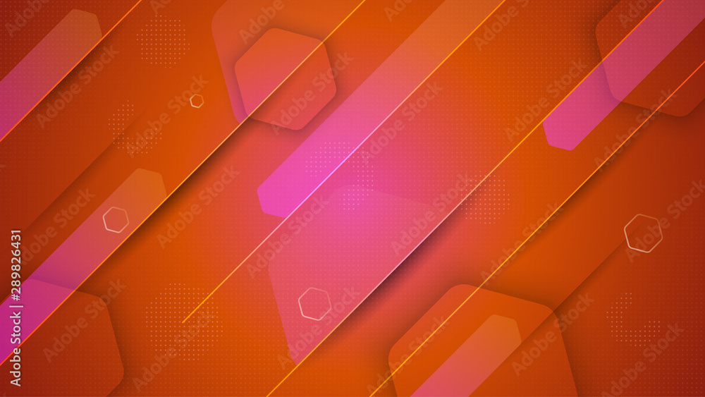 Poster colorful geometric background with fluid gradient hexagon shapes composition. futuristic technology 