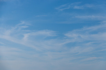 Fantastic soft white cloud against blue sky background soft focus