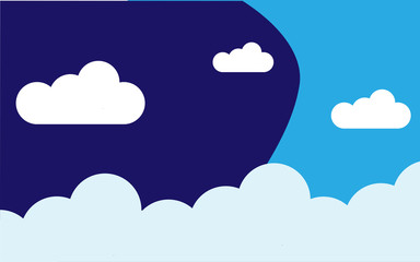 Sky background texture, vector illustration