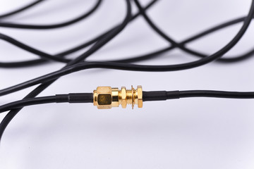 antenna cable on the white background