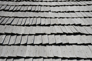 Gray wooden roof background