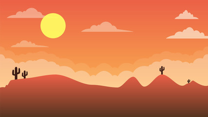 Fantastic Background Of  Sunset Vector