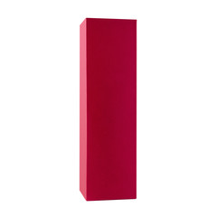 Red cardboard box rectangular